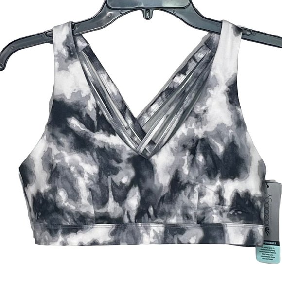 Ideology Other - ID Ideology Tie-Dyed Low Impact Sports Bra black, white, M